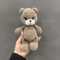 Игрушка Мишка плюшевый вязаный