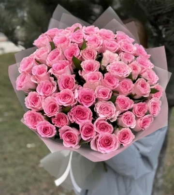Букет из 55 роз Мандала 60 см
