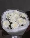 Букет цветов Презент из хризантем (белый)