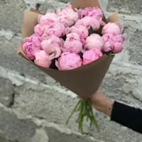 Букет из 17 пионов