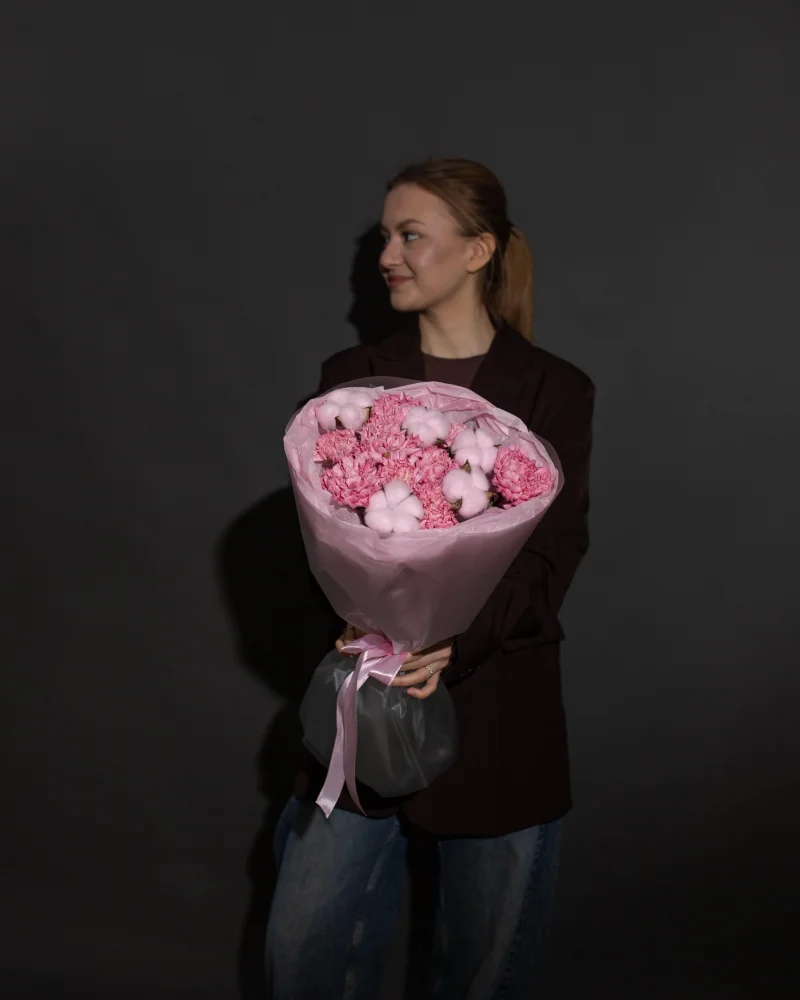 Букет цветов Клубничный дайкири
