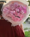 Букет из хлопка и хризантем Няша