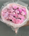 Букет из хлопка и хризантем Няша