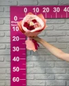 Подарочный набор 7 роз Кения 35 см в пленке + Мишка 15см